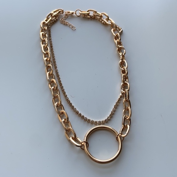 Chunky ring chain double layer choker - Picture 8 of 8